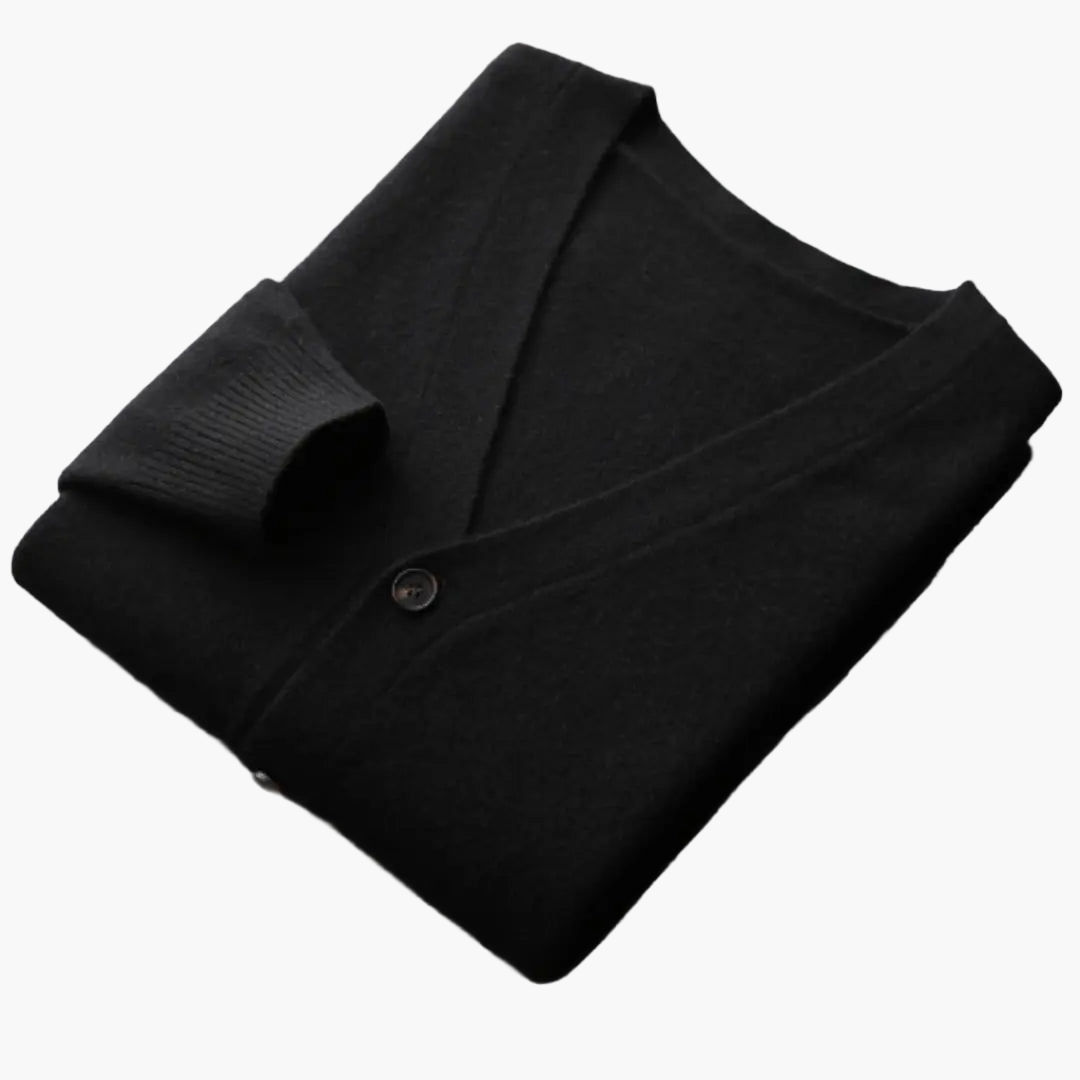 Men's Classic V-Neck Cardigan Sweater – Versatile Everyday & Office Style