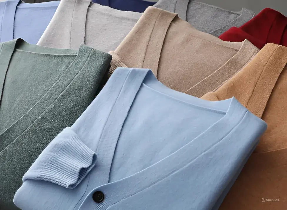 Men's Classic V-Neck Cardigan Sweater – Versatile Everyday & Office Style