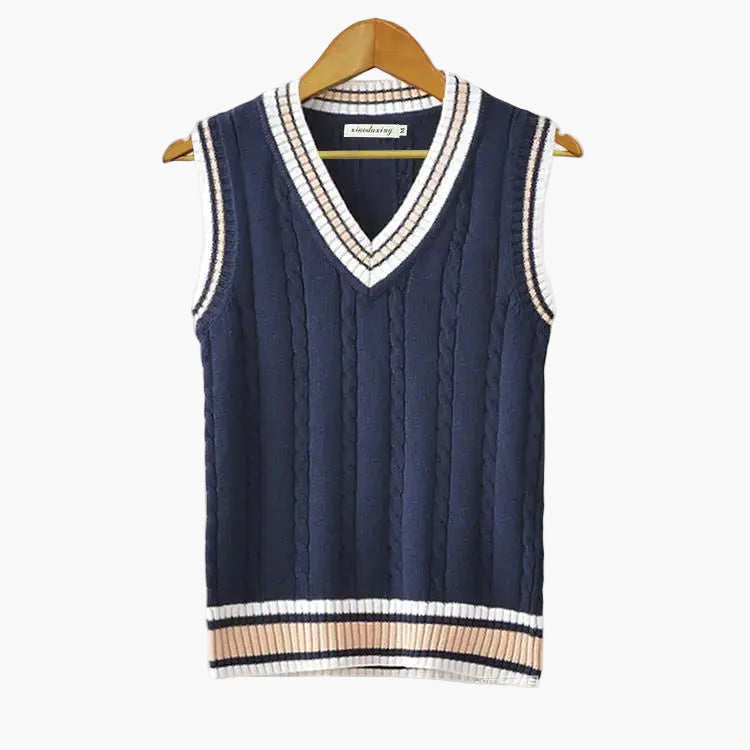 Men's Classic Sleeveless Cable Knit Sweater Vest – Timeless Old Money Style