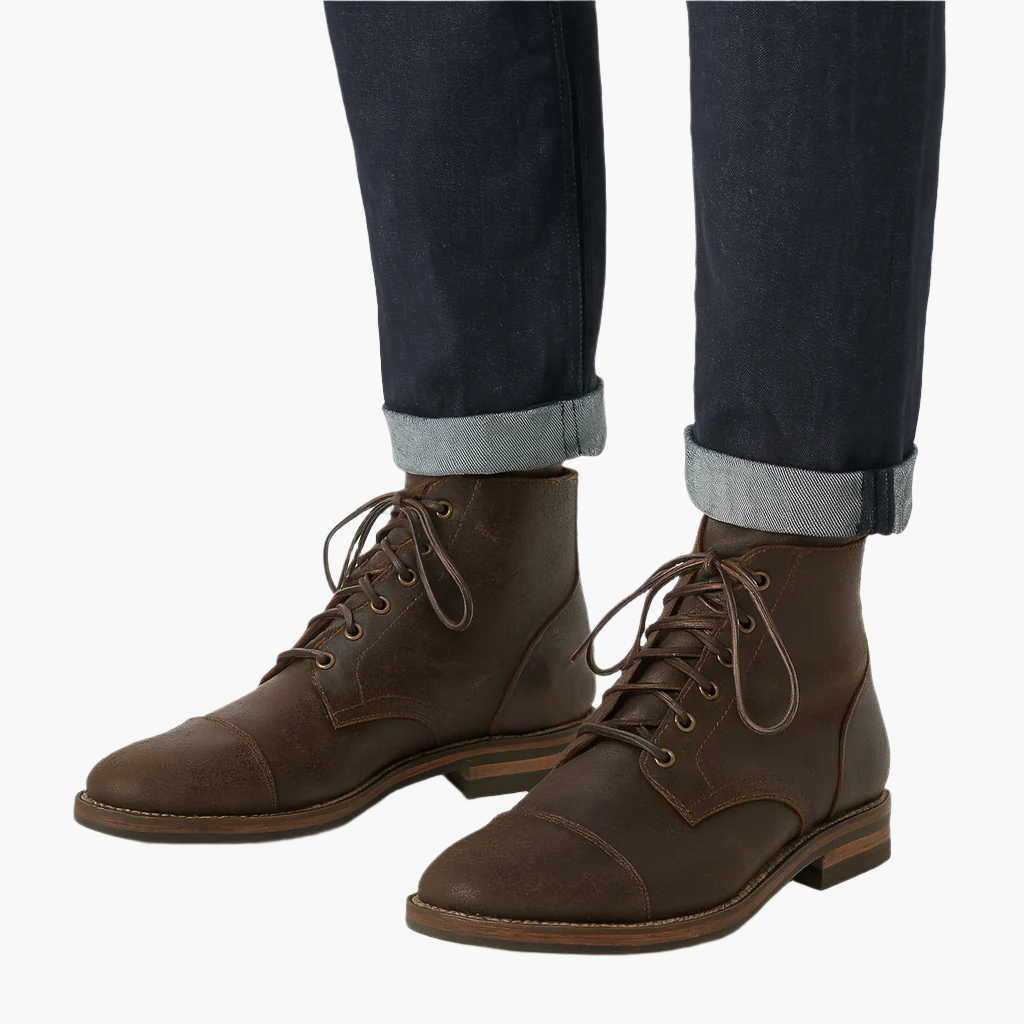 Men's Heritage Vegan Leather Lace-Up Boots for Everyday and Formal Wear