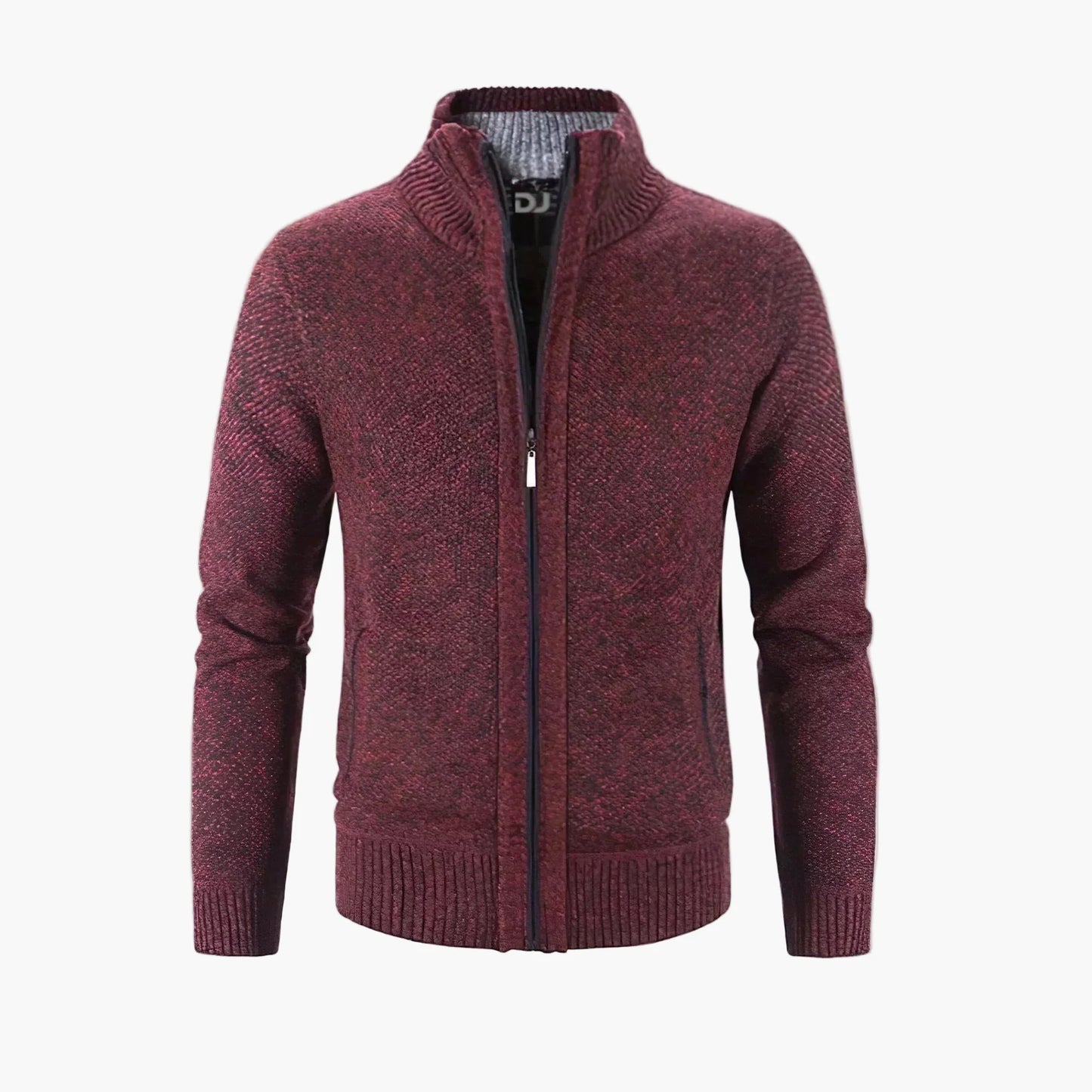Men's Modern Zip-Up Knit Cardigan Sweater for Casual and Office Wear