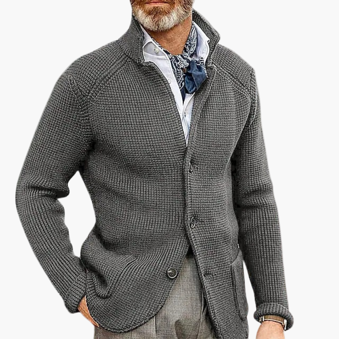 Men's Classic Knitted Cardigan Sweater for Casual and Business Wear