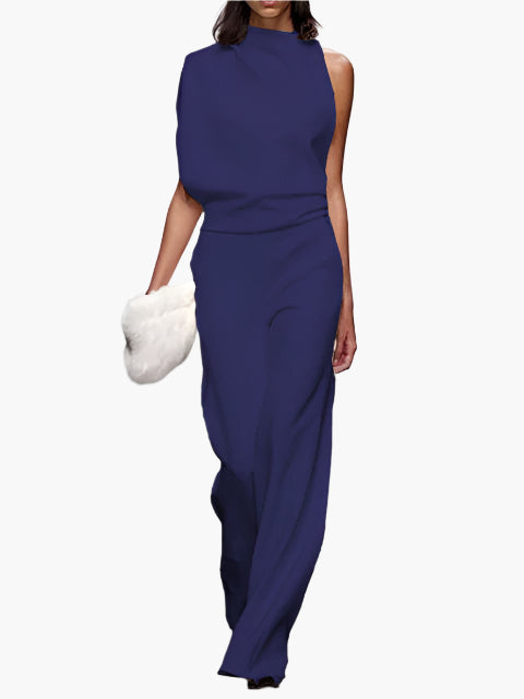 Women's Elegant Wide-Leg Jumpsuit Sleeveless Fashion Office & Everyday Wear