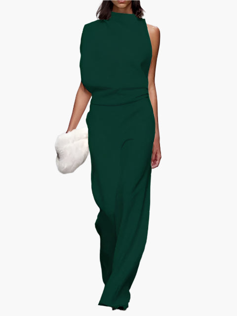 Women's Elegant Wide-Leg Jumpsuit Sleeveless Fashion Office & Everyday Wear