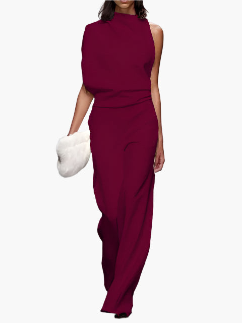 Women's Elegant Wide-Leg Jumpsuit Sleeveless Fashion Office & Everyday Wear
