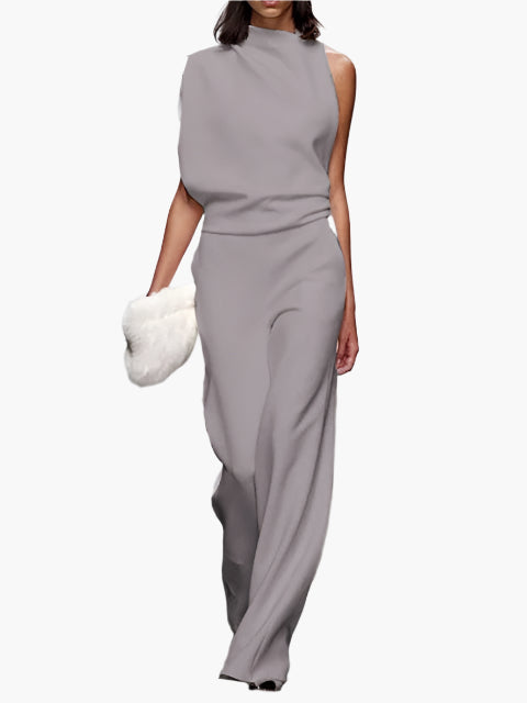 Women's Elegant Wide-Leg Jumpsuit Sleeveless Fashion Office & Everyday Wear