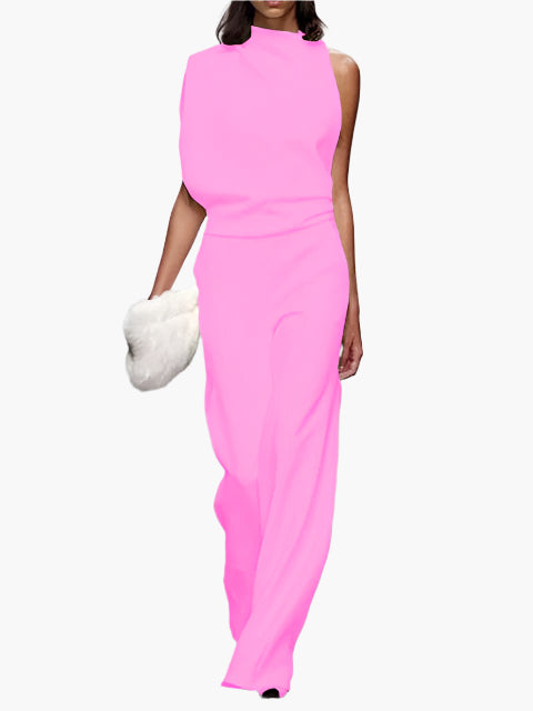 Women's Elegant Wide-Leg Jumpsuit Sleeveless Fashion Office & Everyday Wear