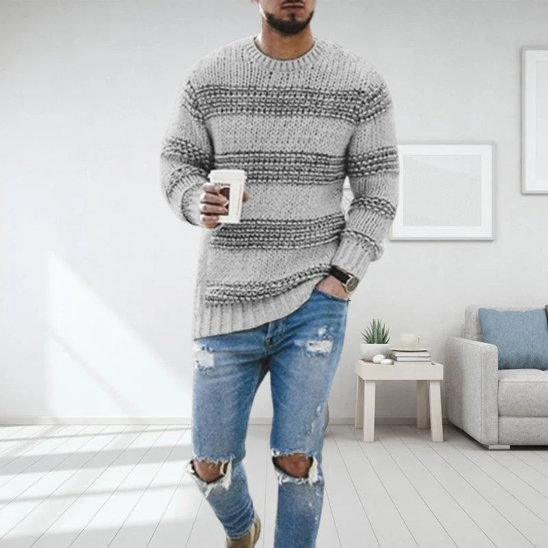 Men's Nordic Chunky Knit Sweater – Casual Winter Style Essential