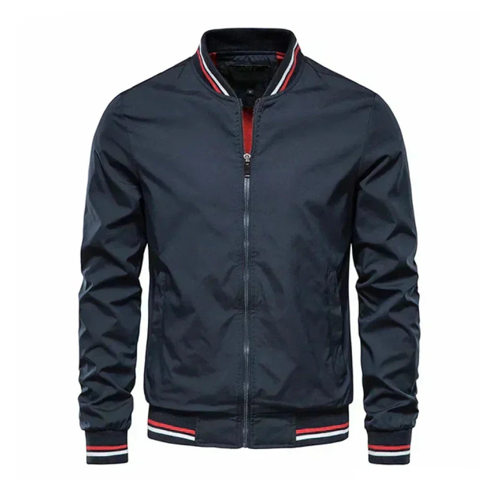 Men's Classic Bomber Jacket Sporty Style Casual Outerwear