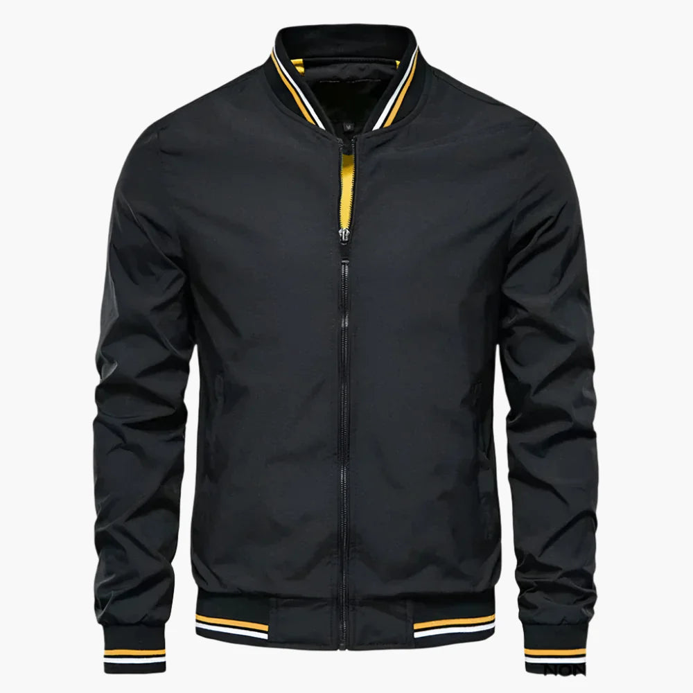 Men's Classic Bomber Jacket Sporty Style Casual Outerwear