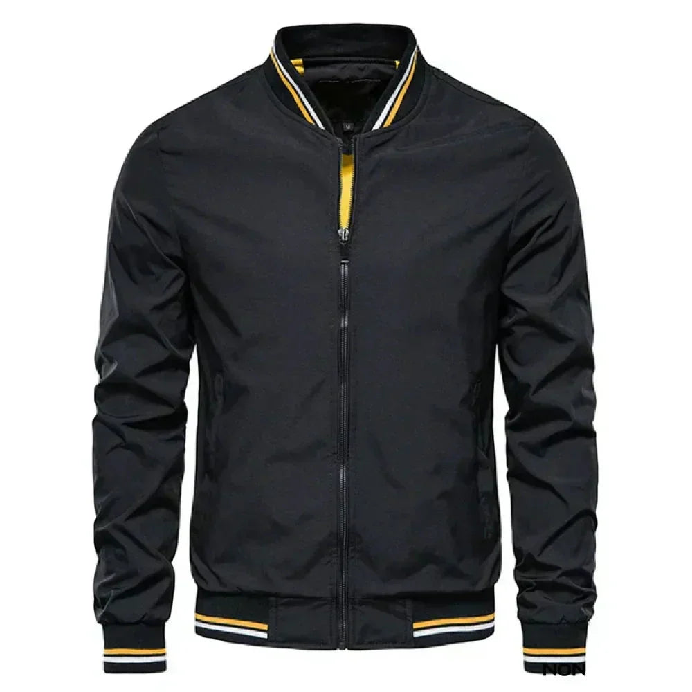 Men's Classic Bomber Jacket Sporty Style Casual Outerwear