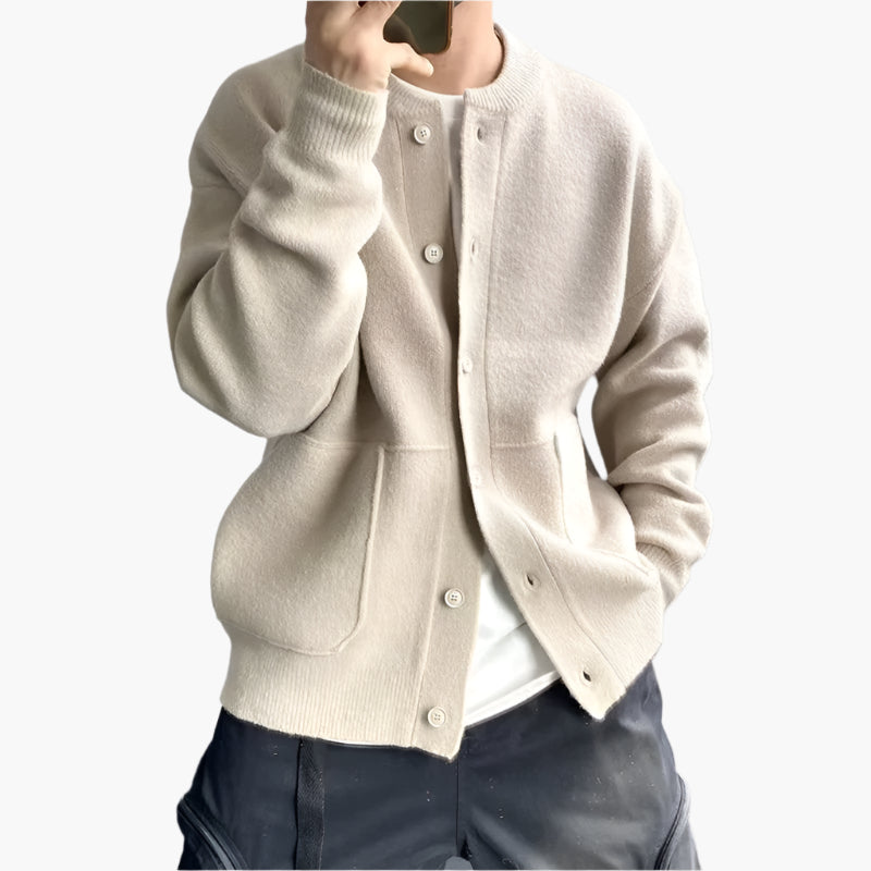 Men's Relaxed Fit Button Down Cardigan – Modern Casual Style