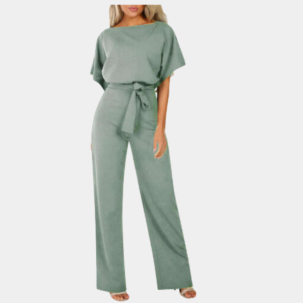 Women's Elegant Wide-Leg Belted Jumpsuit – Versatile & Stylish One-Piece Outfit for Any Occasion