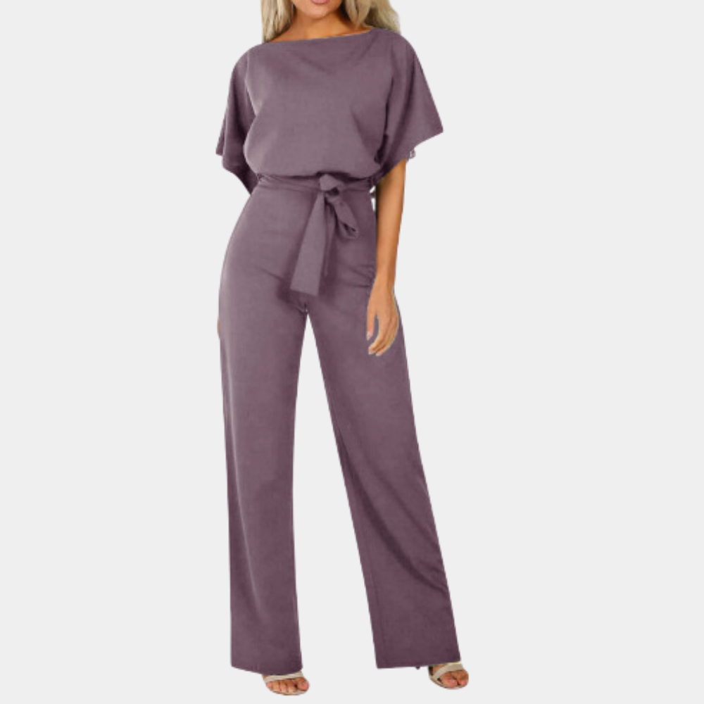 Women's Elegant Wide-Leg Belted Jumpsuit – Versatile & Stylish One-Piece Outfit for Any Occasion