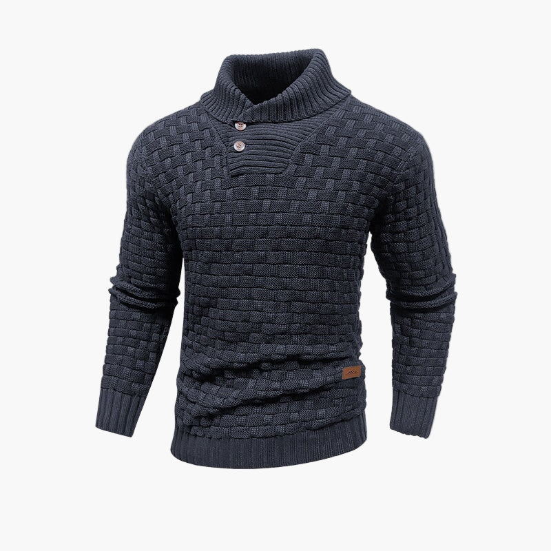 Men's Stylish Thermal Knit Pullover Sweater – Classic Fall Fashion