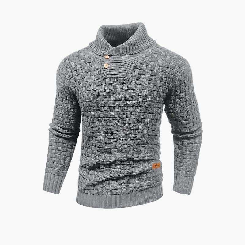 Men's Stylish Thermal Knit Pullover Sweater – Classic Fall Fashion