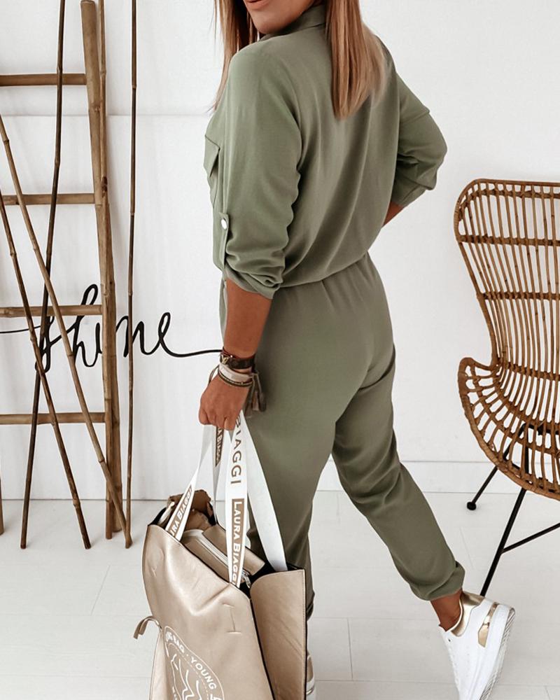 Women's Casual Utility Jumpsuit - Modern Everyday Style