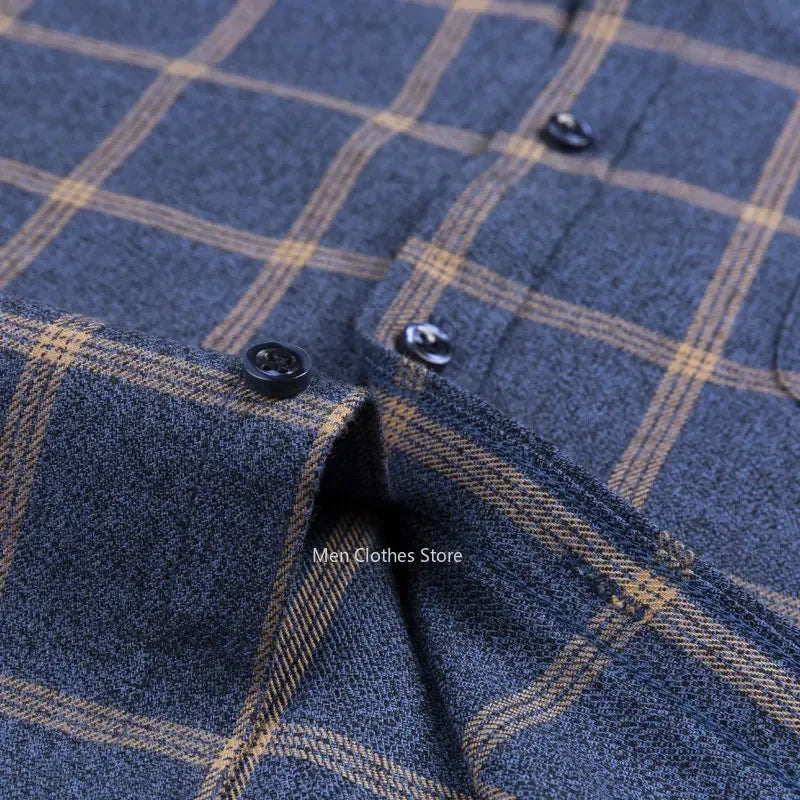 Cameron – Men's Long Sleeve Cotton Plaid Shirt