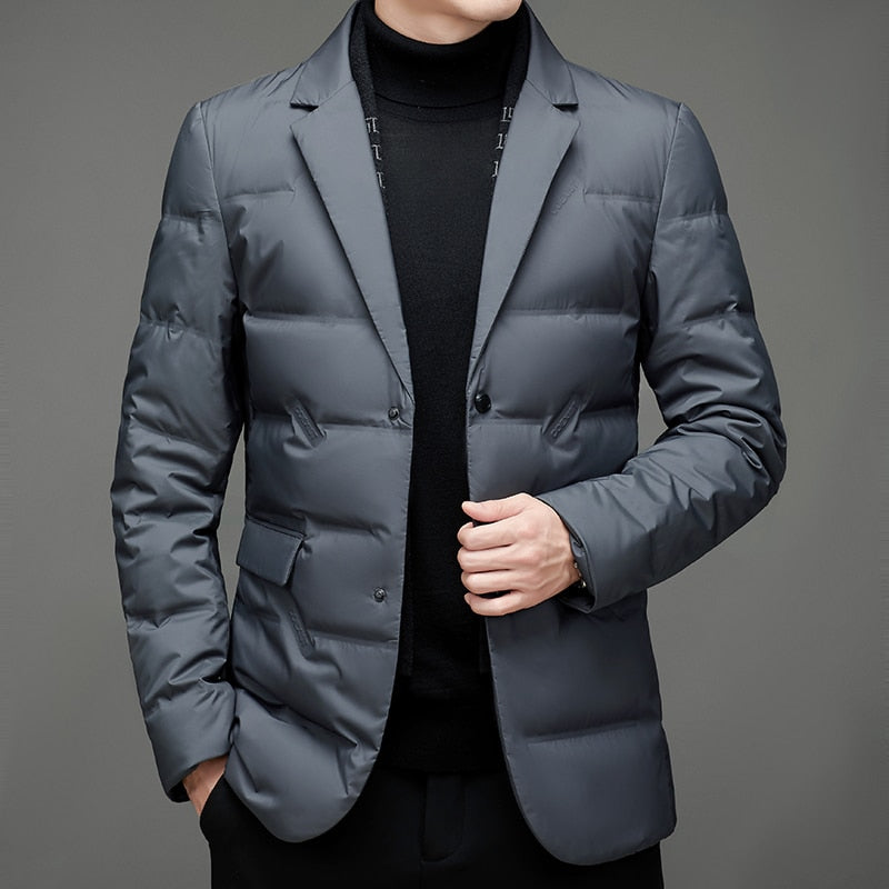 Men's Modern Padded Blazer Jacket for Formal and Casual Wear