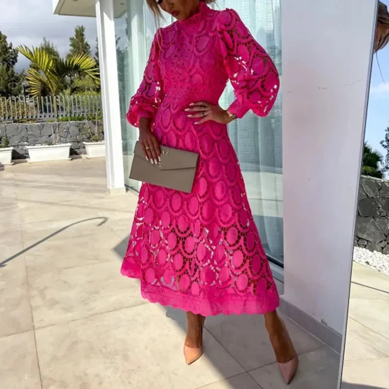 Women's Chic Midi Dress – Elegant Gala, Party & Bridesmaid Style