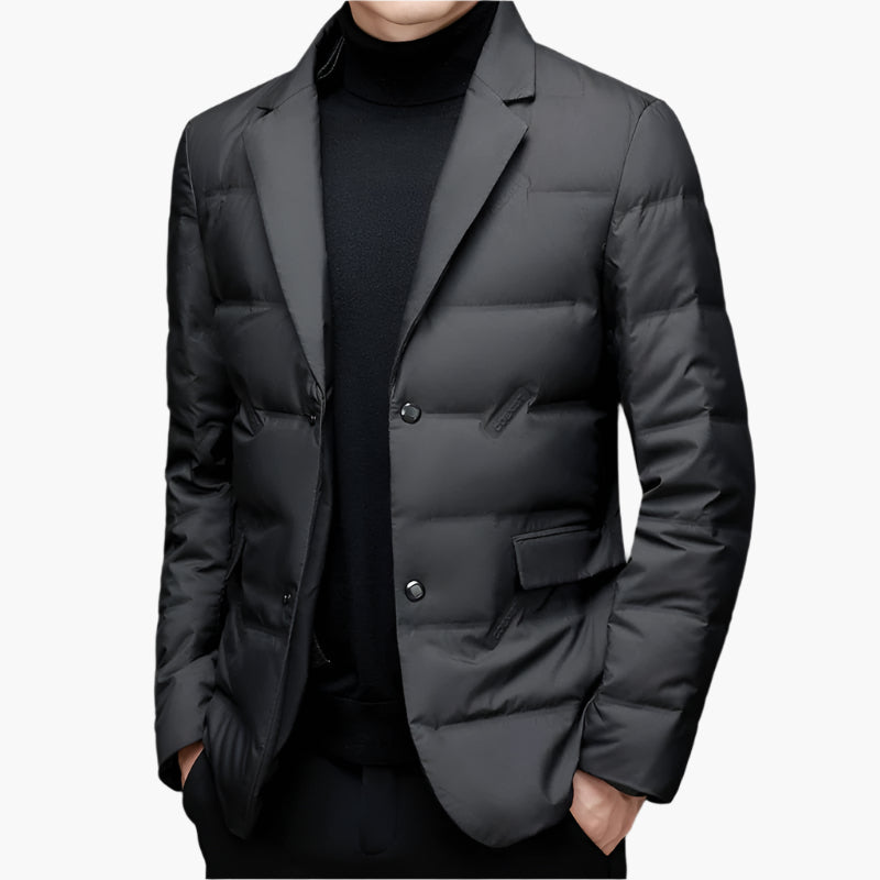 Men's Modern Padded Blazer Jacket for Formal and Casual Wear