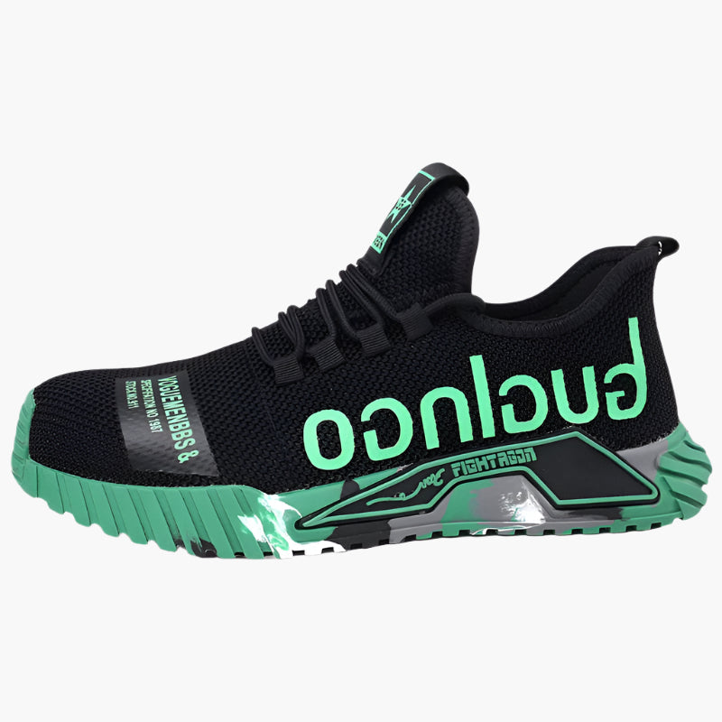 Men's Safety Work Sneakers – Lightweight Anti-Smash Steel Toe & Slip-Resistant Construction Shoes