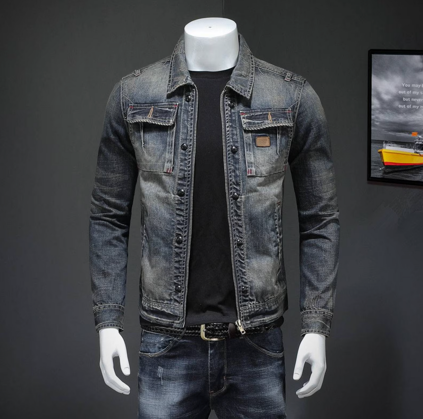 Men's Classic Denim Jacket for Everyday Style and Versatile Layering