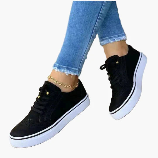 Women's Orthopedic Lace-Up Casual Sneakers for Everyday Comfort and Support