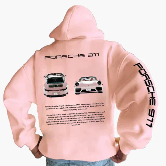 Unisex Porsche 911 GT3 RS Racing Graphic Hoodie – Sporty Pullover for Car Enthusiasts