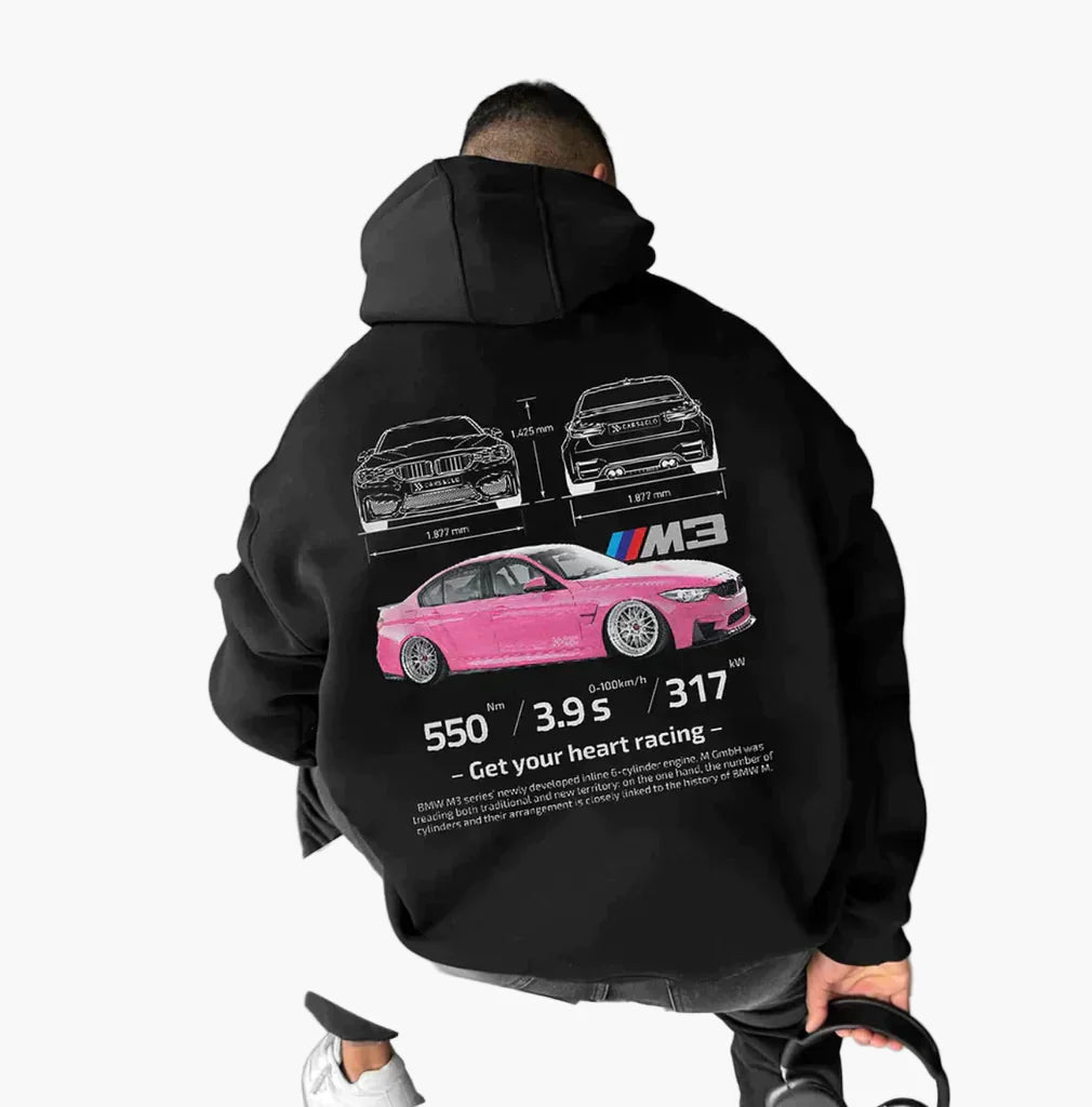 Unisex Porsche 911 GT3 RS Racing Graphic Hoodie – Sporty Pullover for Car Enthusiasts