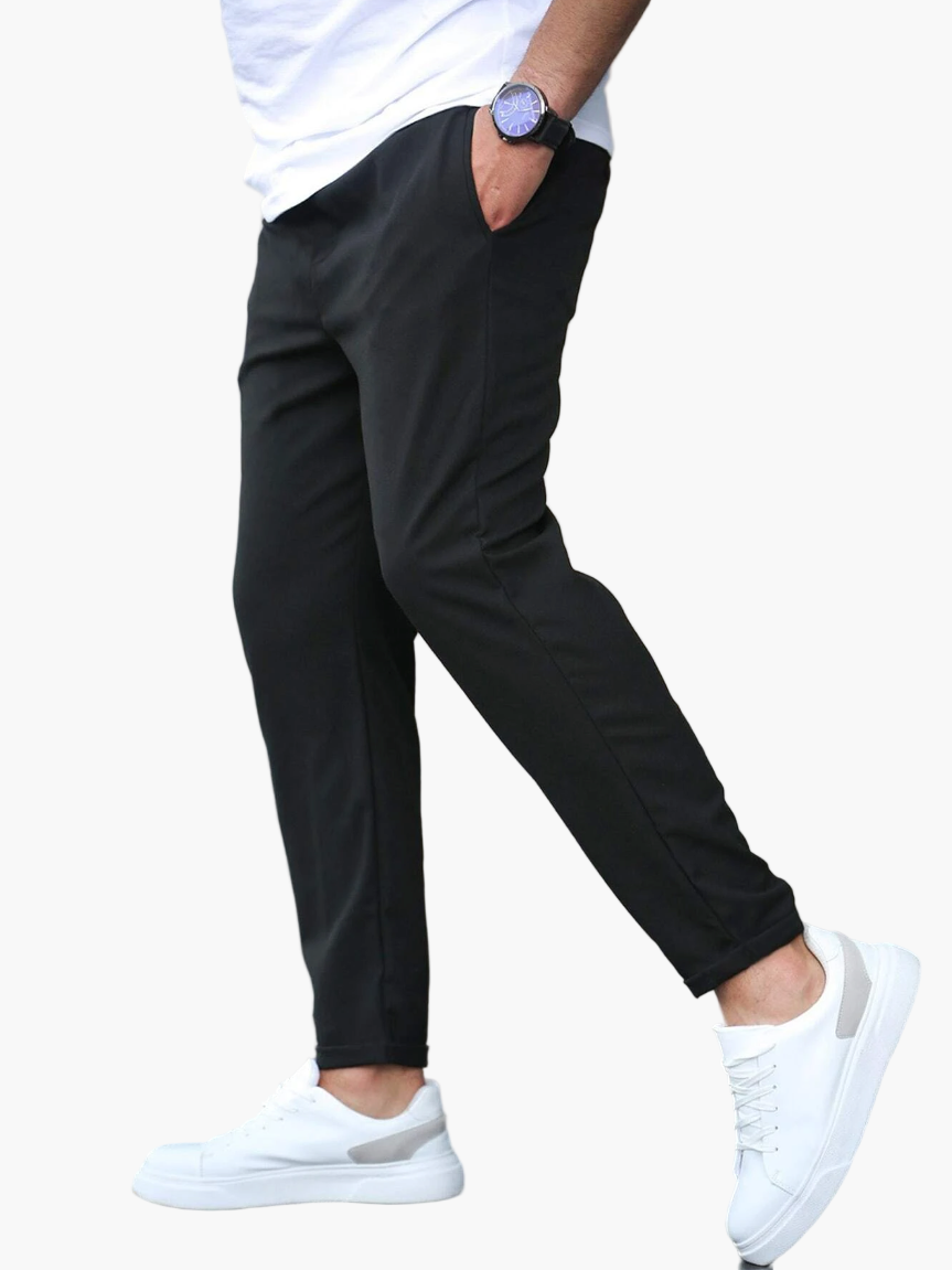 Men's Premium Cropped Jogger Pants with Drawstring – Modern Casual & Smart Style