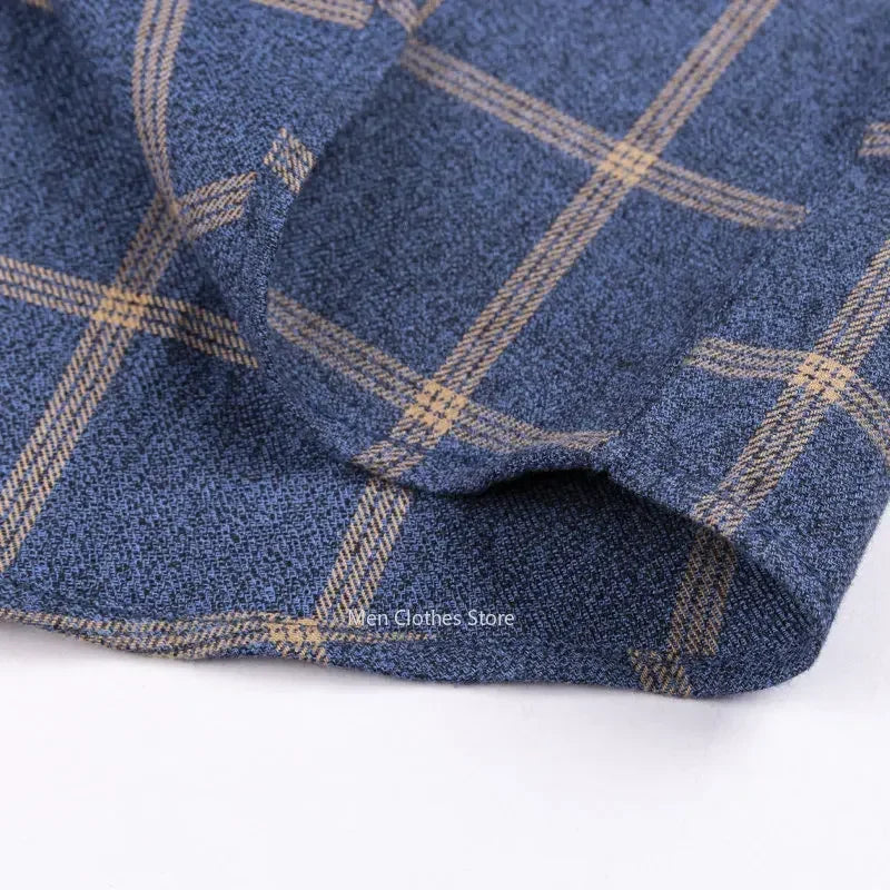 Cameron – Men's Long Sleeve Cotton Plaid Shirt