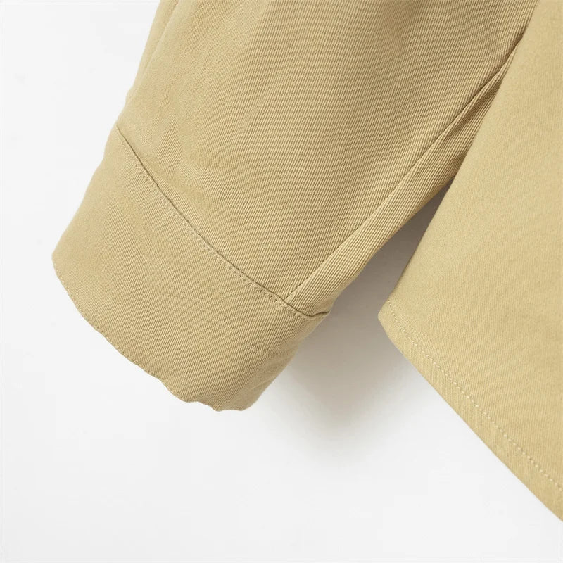 Ian – Men's Cotton Long-Sleeve Shirt with Dual Chest Pockets