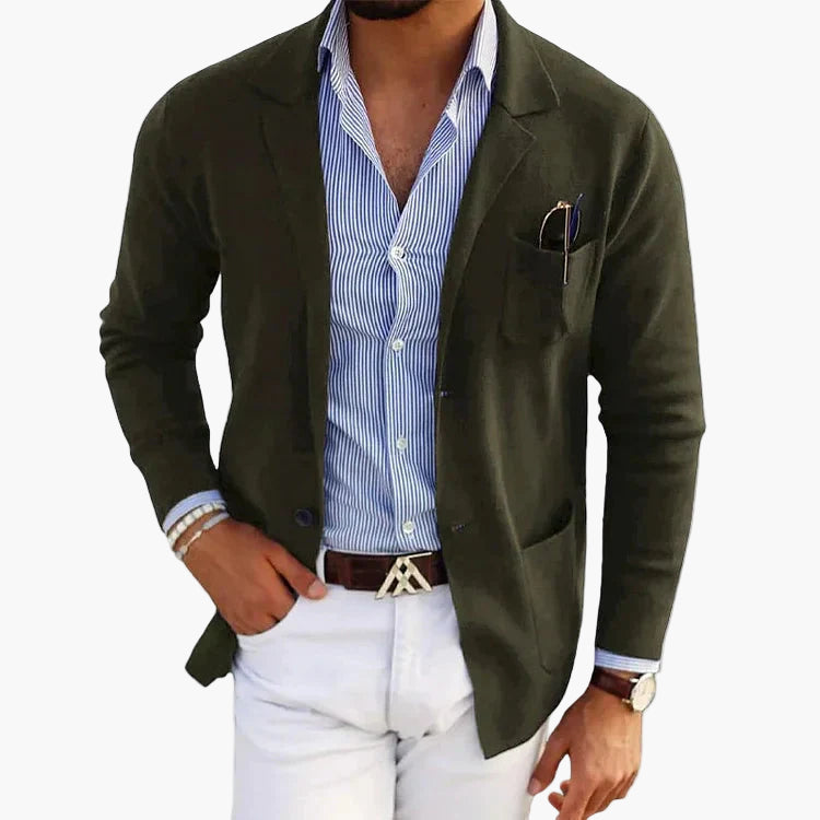 Men's Old Money Style Blazer with Lapel Collar – Classic Tailored Look for Business or Casual