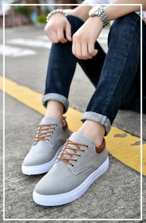 Men's Casual Canvas Sneakers – Versatile Everyday Comfort Shoes