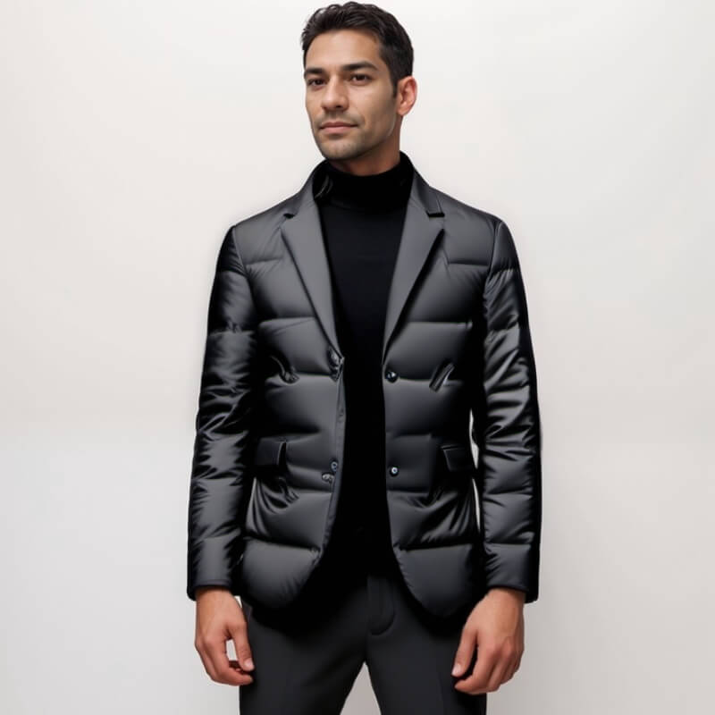 Men's Modern Padded Blazer Jacket for Formal and Casual Wear