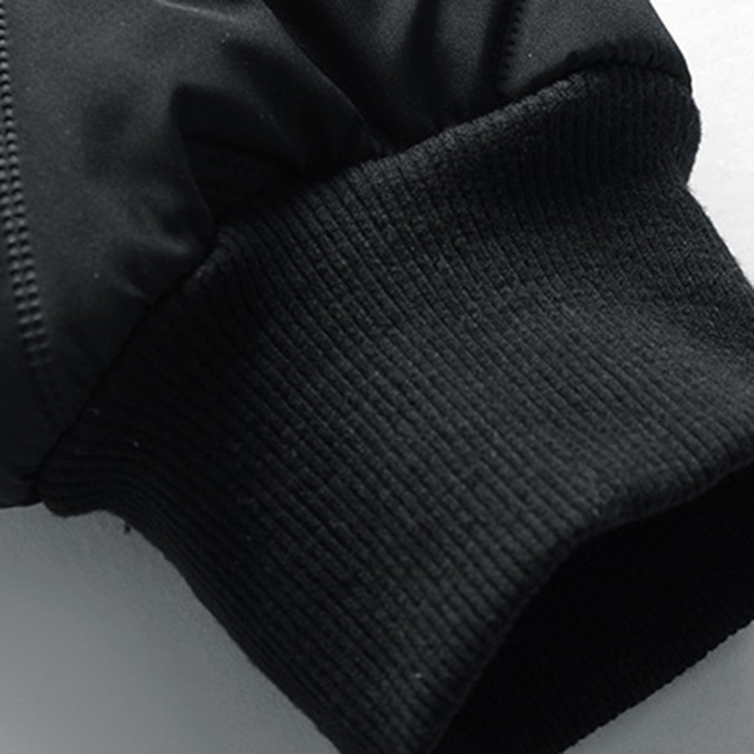 Men's Quilted Winter Bomber Jacket – Elegant Warm Zip-Up Outerwear for Cold Weather