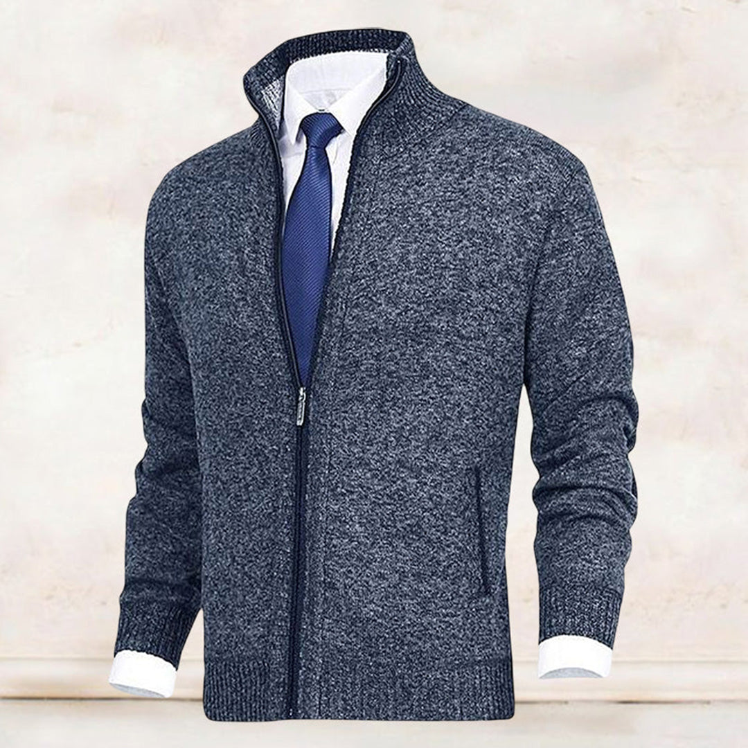 Men's Modern Zip-Up Cardigan for Daily Style and Comfort