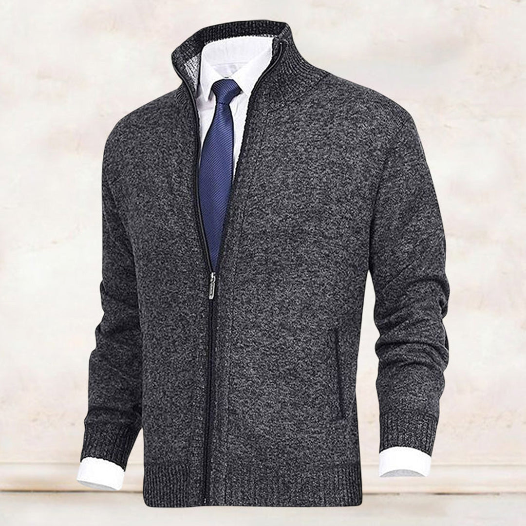 Men's Modern Zip-Up Cardigan for Daily Style and Comfort