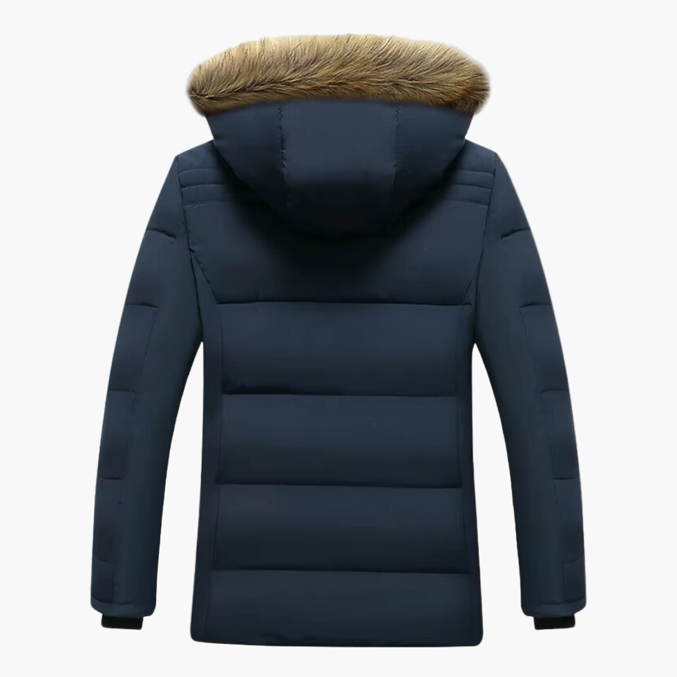 Men's Waterproof Fleece-Lined Parka Jacket with Hood – Winter Outdoor Style