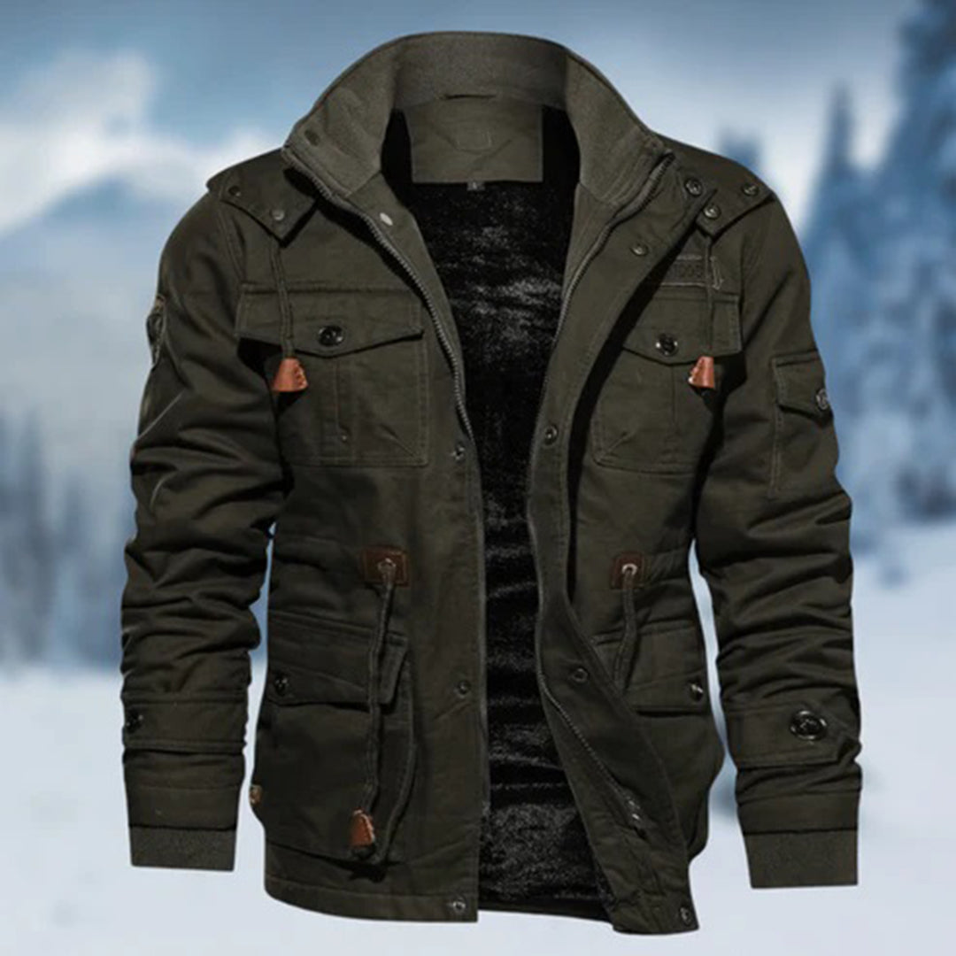 Men's Winter Outdoor Jacket - Stylish Warm Functional Parka for Cold Weather Adventures