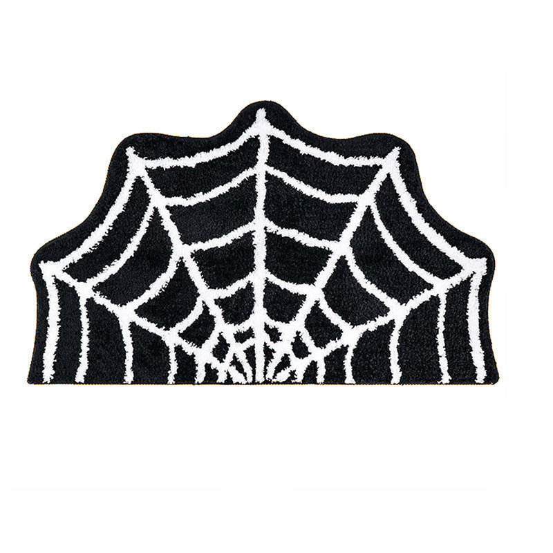 Halloween Spider Web Decorative Floor Mat – Fun Spooky Entrance Rug for Halloween Parties & Decor
