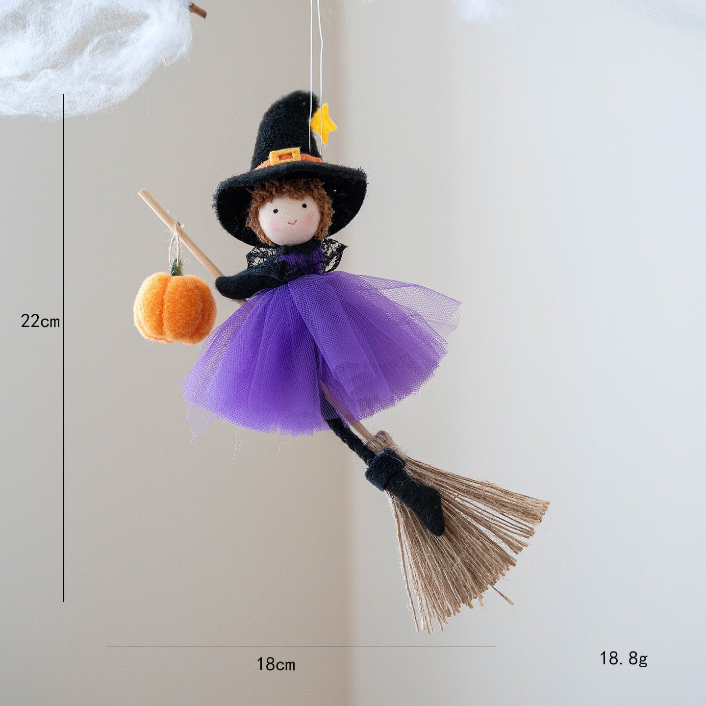 Halloween Witch Doll Hanging Decoration for Spooky Party Decor