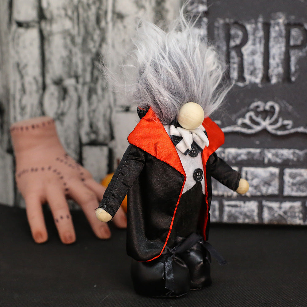 Halloween Vampire Gnome Doll Decoration for Spooky Parties and Haunted Home Decor