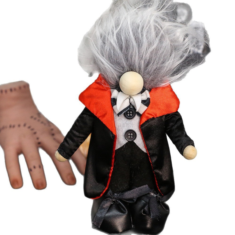 Halloween Vampire Gnome Doll Decoration for Spooky Parties and Haunted Home Decor
