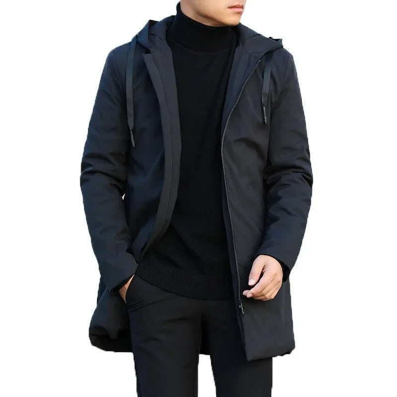 Men's Winter Hooded Parka Jacket – Sporty Windproof Waterproof Outerwear
