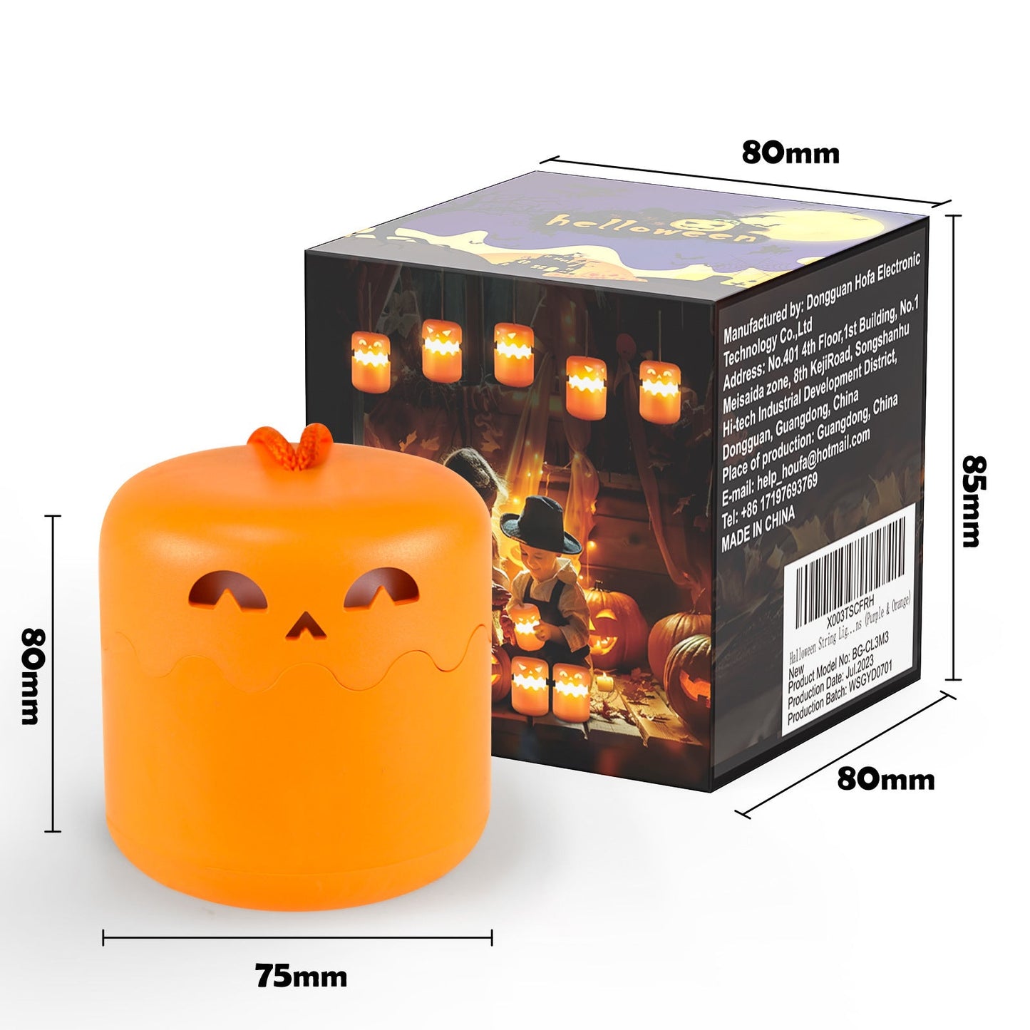 Halloween LED Pumpkin Lantern Decoration – Spooky Jack-O'-Lantern Light for Halloween Parties and Decor