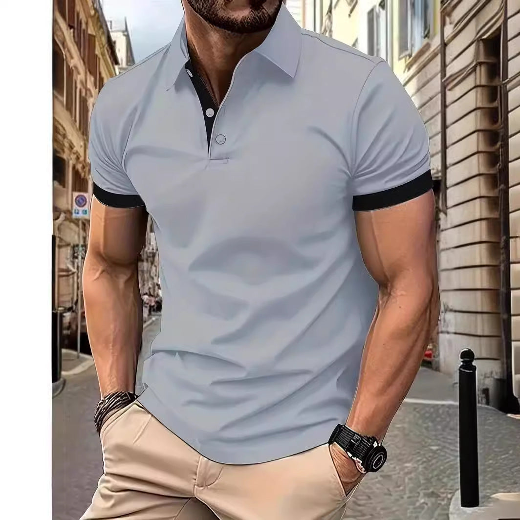 Dale – Casual Polo Shirt with 3D Solid Color