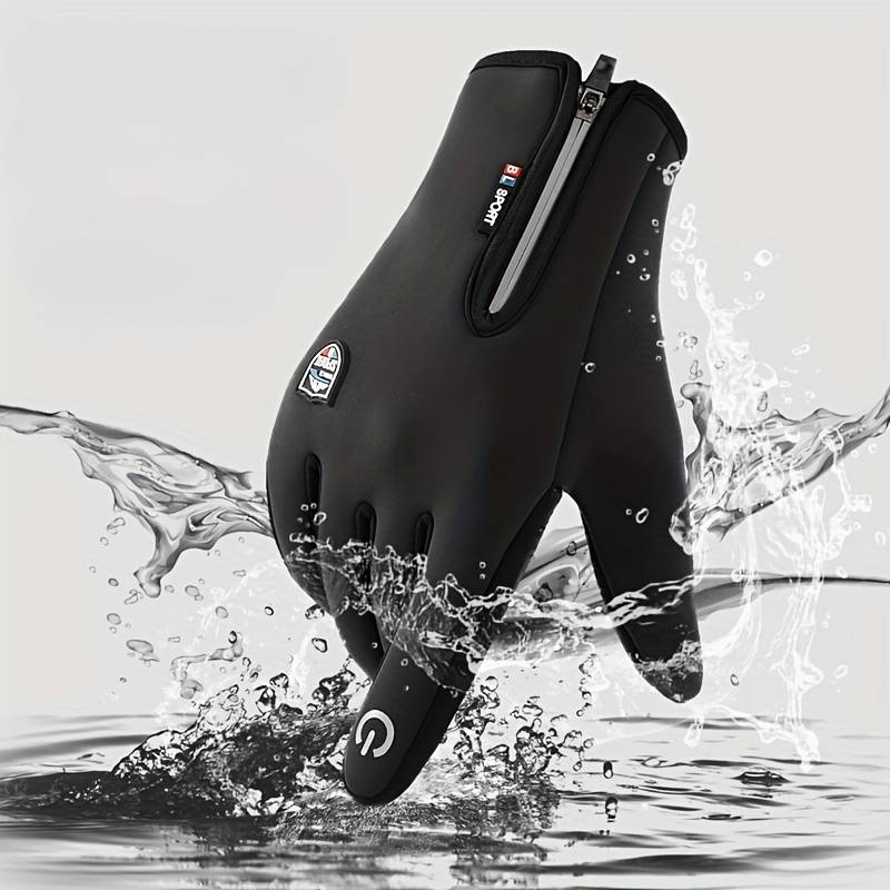 Men's and Women's Winter Outdoor Sports Gloves Windproof Waterproof Thermal Fleece Lined