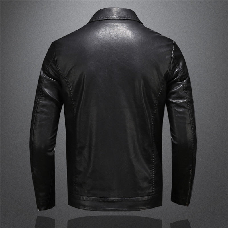 Men's Classic Faux Leather Jacket – Timeless Style for Casual and Formal Wear
